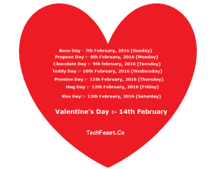 Valentine Week List Schedule Days